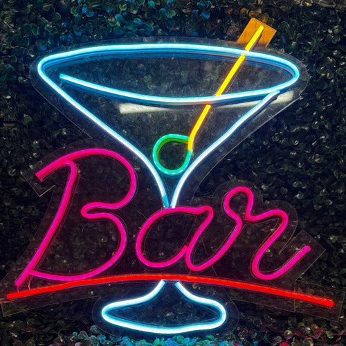 Placa Neon Led Bar Letra Decorativa Painel Chopp Drinks