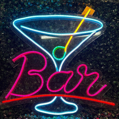 Placa Neon Led Bar Letra Decorativa Painel Chopp Drinks
