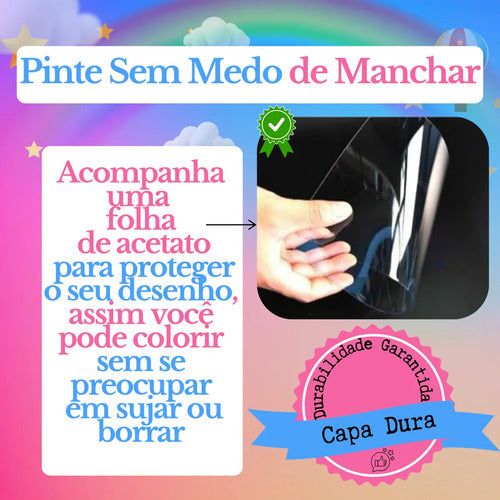 Kit Livro De Colorir Bobbie Goods +24 Canetinhas Ponta Dupla